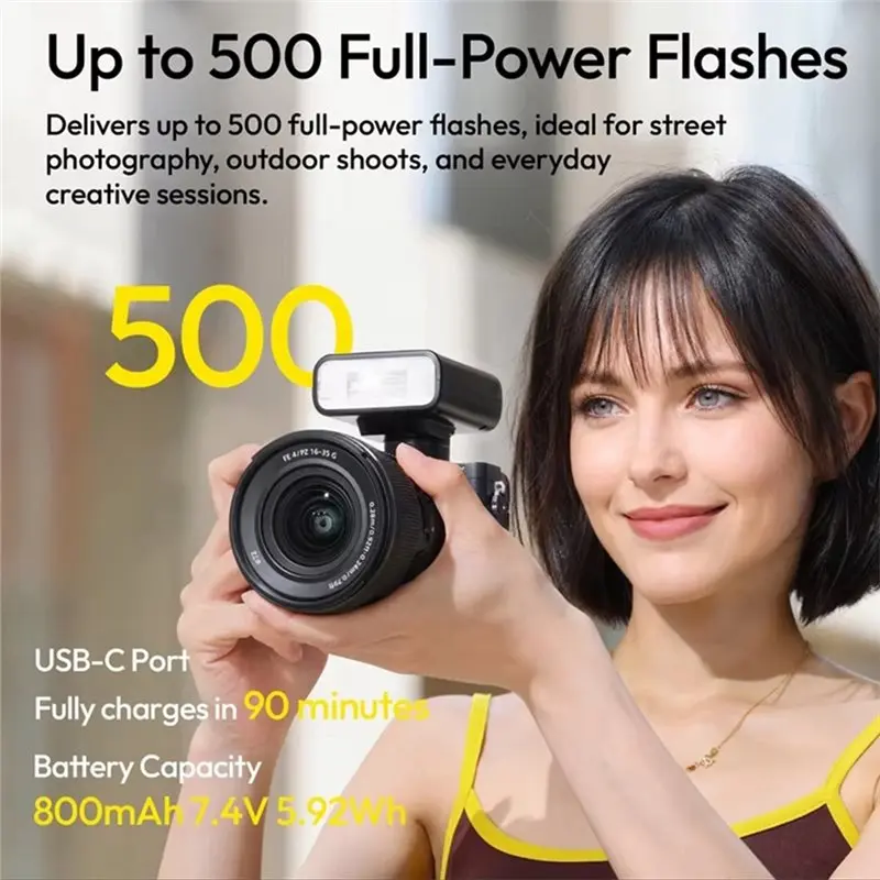 FT16 GN16 TTL Camera Flash LED Light High-Speed Sync TTL Shoe Mount Flashlight With Independent Flip LED Video Light A