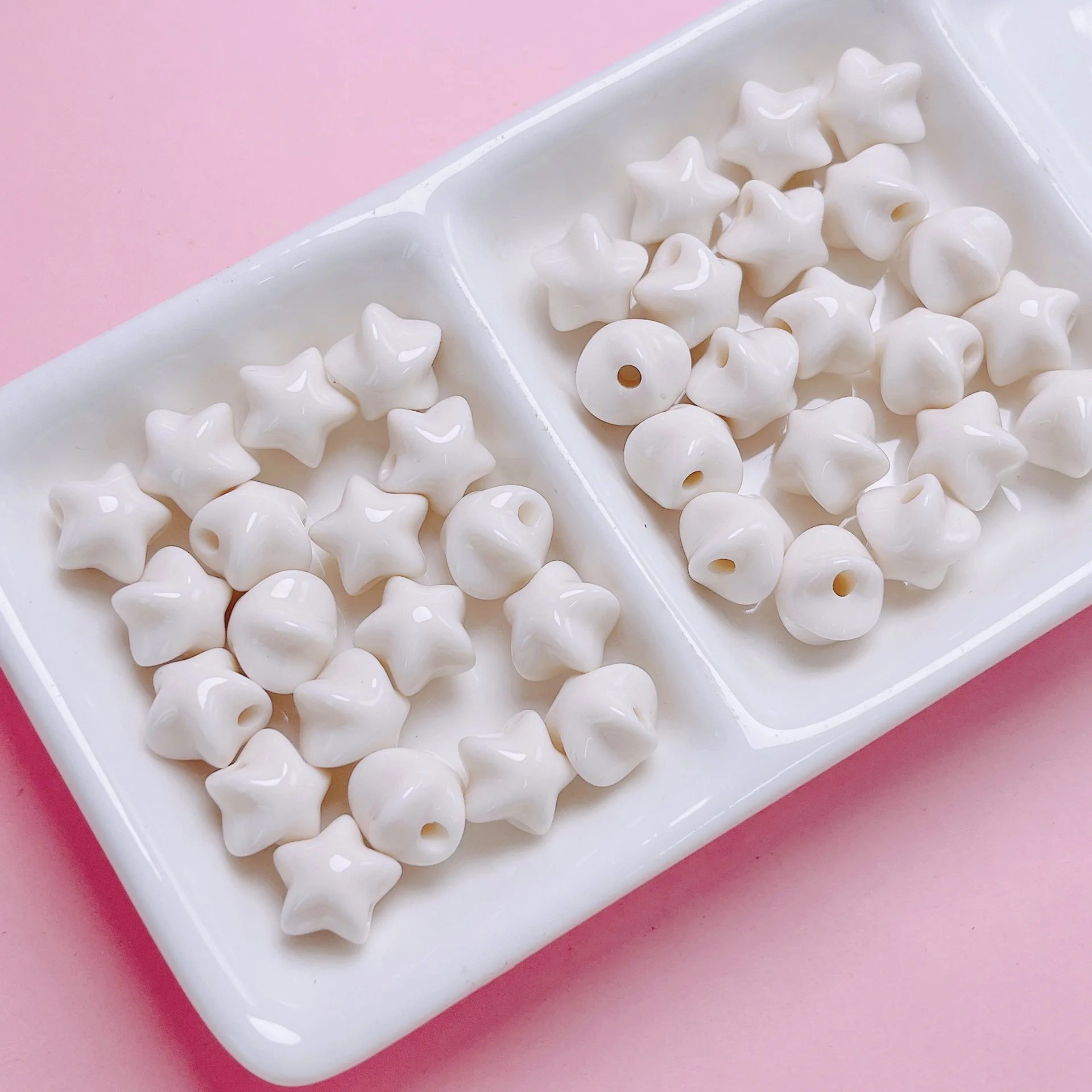 30 قطعة/الوحدة لون الحلوى ستار ثقب مستقيم الاكريليك الخرز خزر عازل لصنع المجوهرات سوار ذاتي الصنع قلادة قلادة أقراط #3