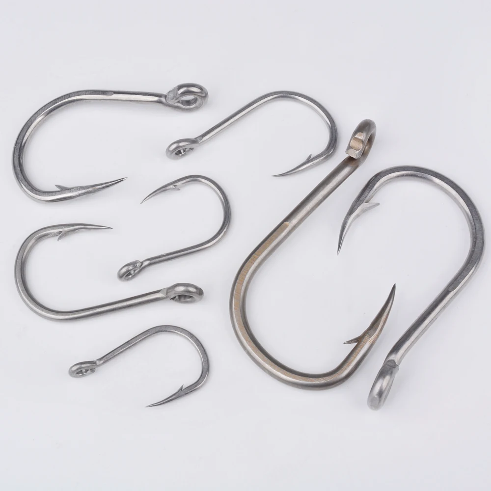PROBEROS 10 teile/los Angelhaken Set High Carbon Stahl Meer Angelhaken Salzwasser Pesca Anti-Rost Karpfen Bass Angeln Zubehör – Detail 10