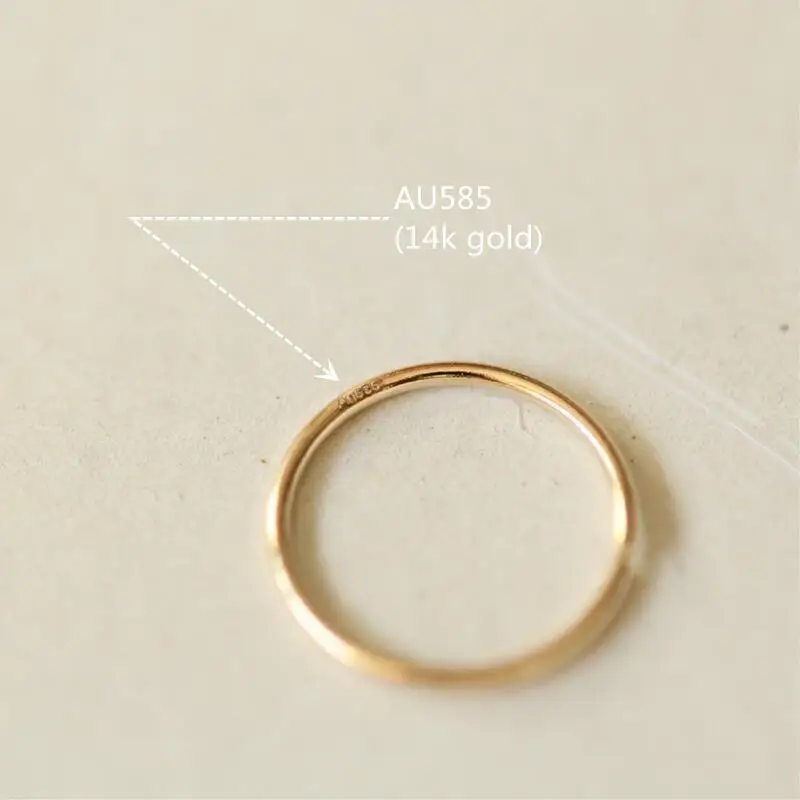 GOLDtutu 14K Gold Simple Nose Hoop Ring for Men and Women, Small Nose Piercings, Au585, kj468