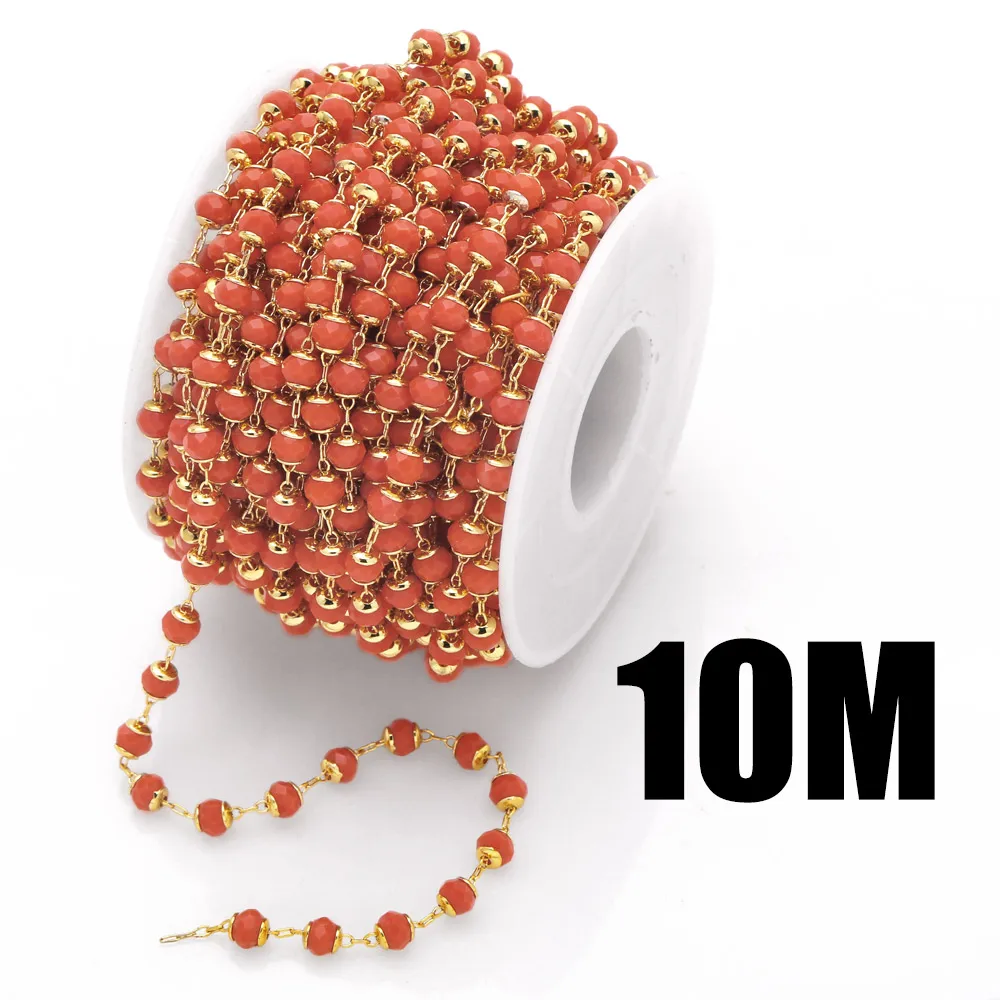 OCESRIO Adjustable 10M Crystal Chain for Necklace Bracelet DIY Handmade Copper Chain for Jewelry Making Wholesale cana148