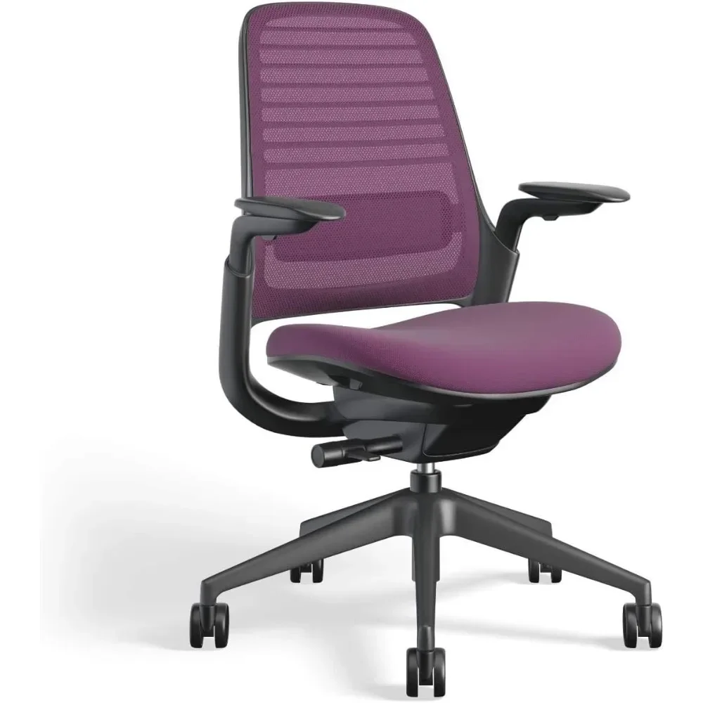 

Office Chair - Ergonomic Carpet Work Chair with Wheels Helps Improve Productivity Weight Control, Back Support, and Arm Support