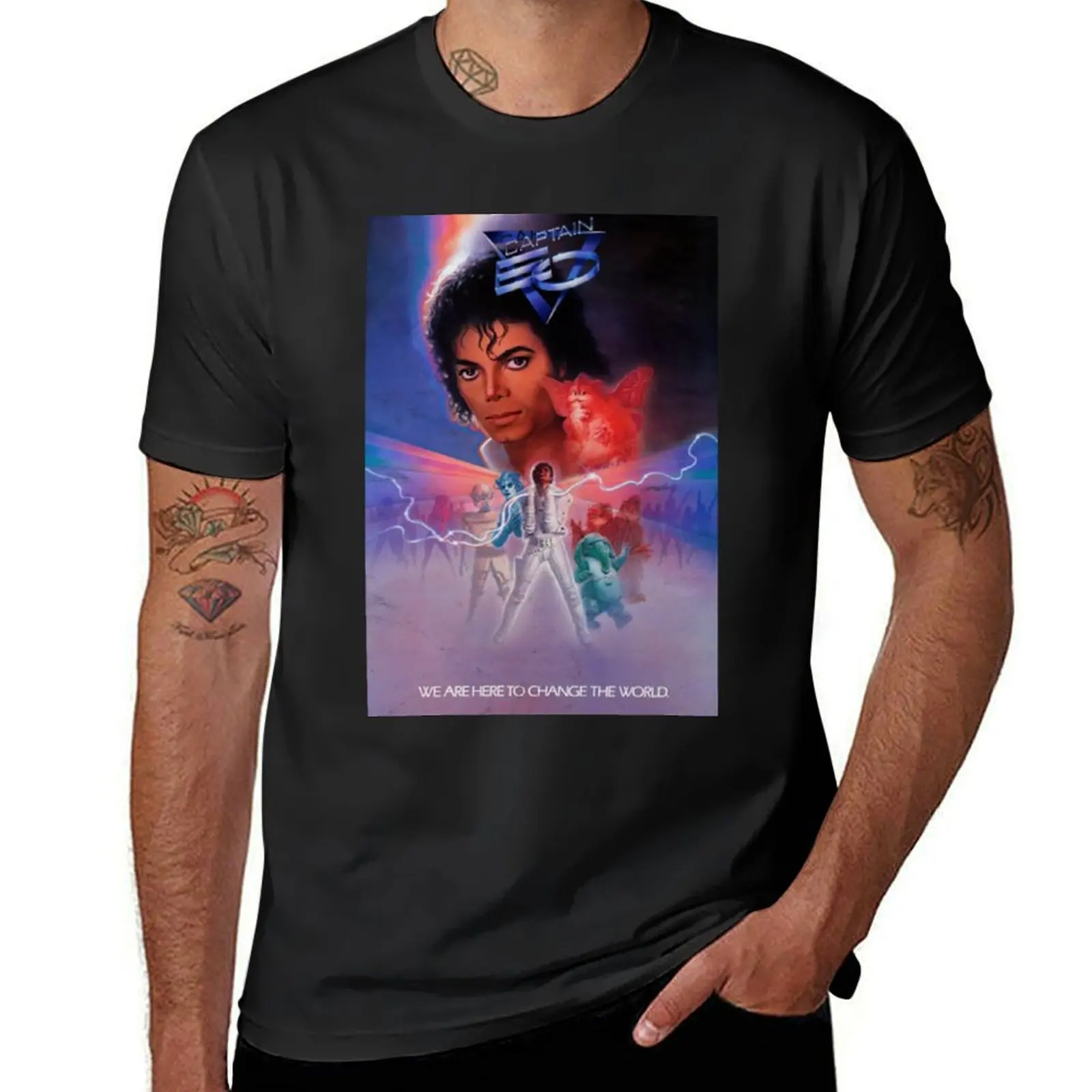 Captain EO We Are Here To Change The World Vintage Poster (Slightly Distressed) T-Shirt