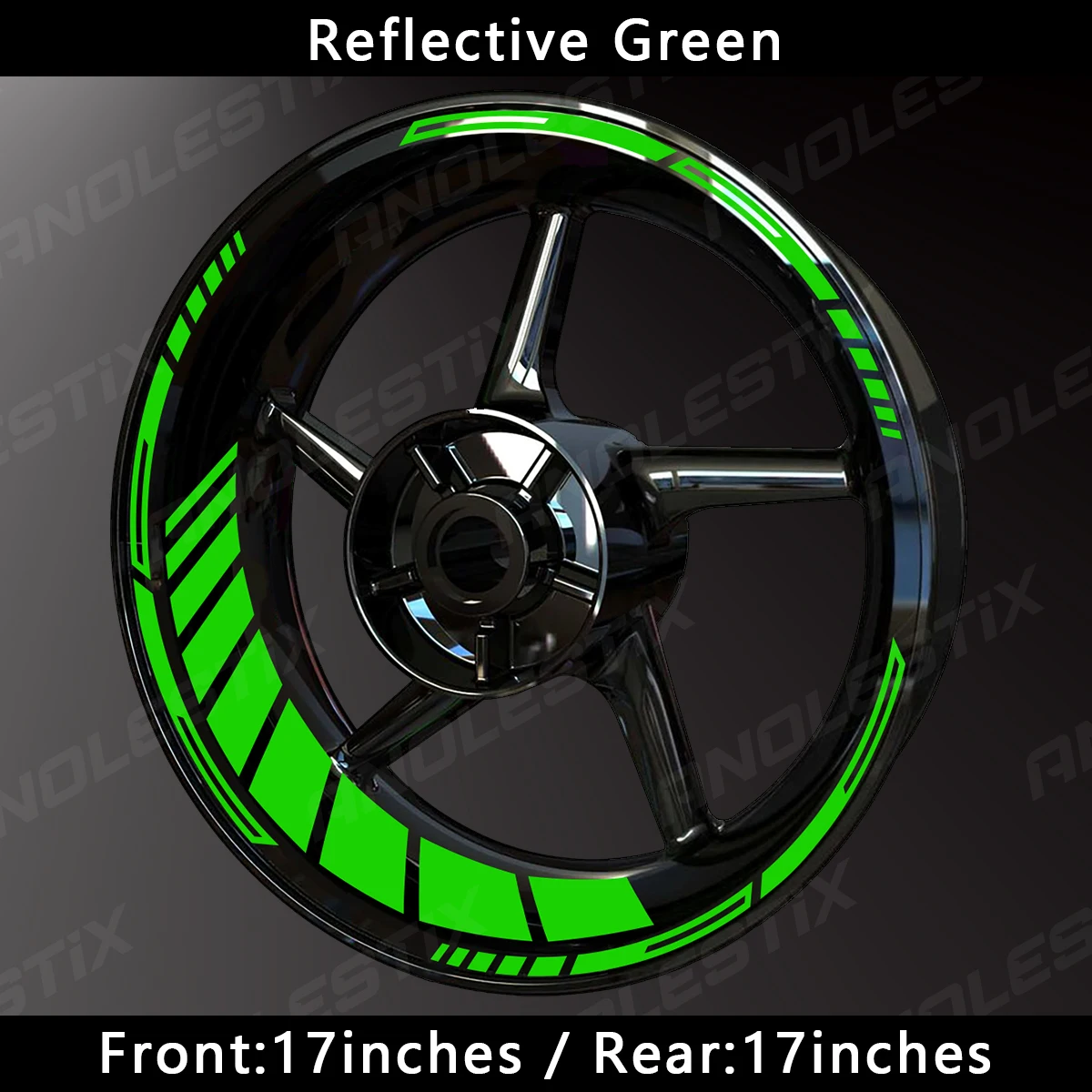 Reflective Motocicleta Roda Adesivos, Decalque Hub, Rim Stripe, Yamaha, Honda, Kawasaki, Suzuki, BMW, KTM, Husqvarna, Triumph, 17\