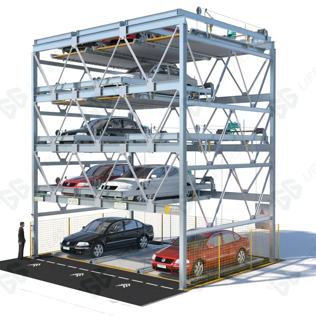 Smart 2-Level Semi-Automatic Car vertical Parking System Puzzle Park Parking Equipment