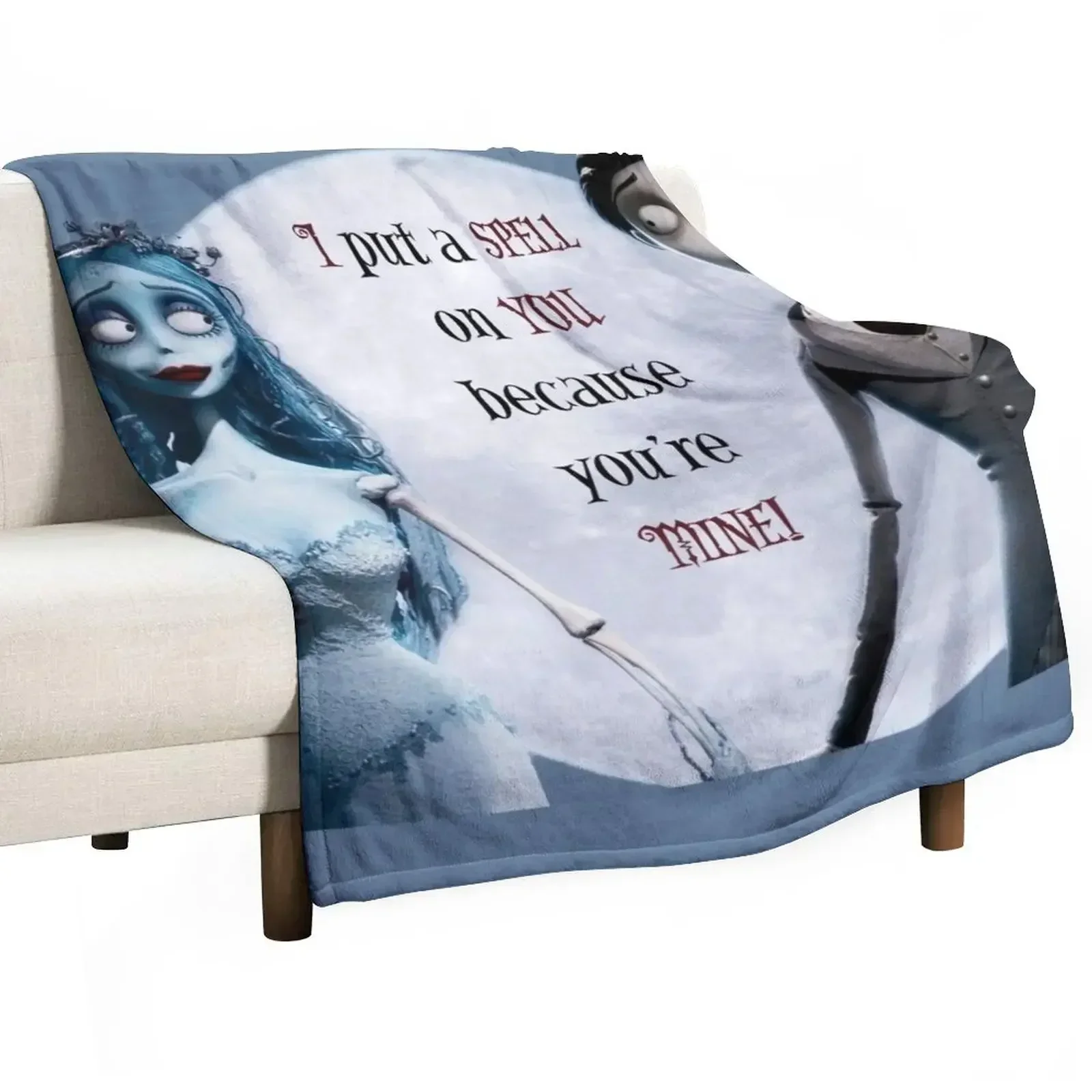 Halloween Love Couple Corpse Bride Throw Blanket Decorative Beds Quilt Blankets