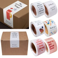 100pcs/roll Pink You've Got Great Taste Stickers for Small Buisness Package Thank You Sticker Decals for Baking Gift Retail Bag