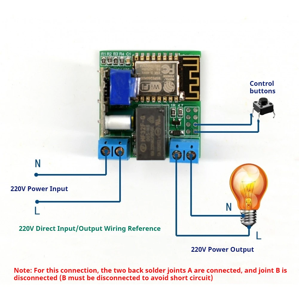 ESP8266-12F Secondary Development DIY Relay Module with Shell WiFi 220V/12V Remote Control Relay Support Server/Client Modes