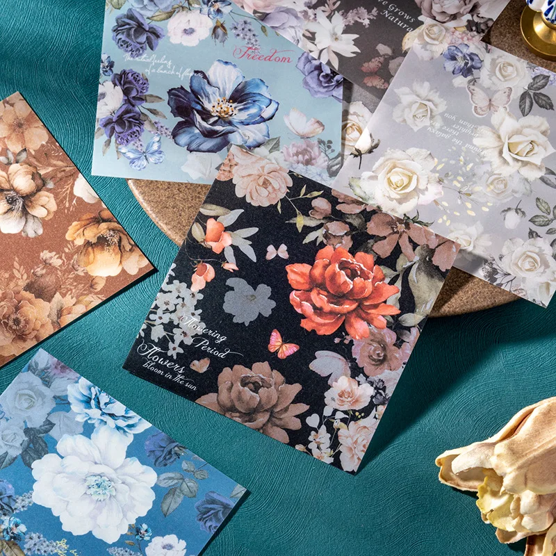 10pcs/lot Kawaii Scrapbook Stickers Night's Profusion of Flowers Scrapbooking Supplies  Planner Decorative Craft Stationery
