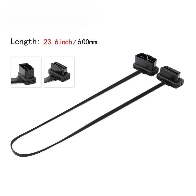 OBD2 Extension Cable 60CM 16 Pin Male to Female High Quality Full Pin Wire for OBD 2 16Pin Diagnostic Scanners Car Devices Tools