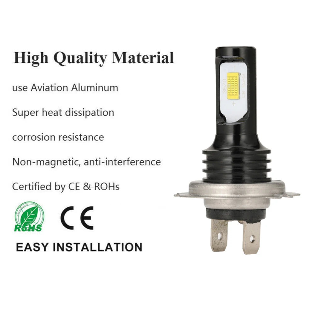 2 adet Mini 880 881 H4 süper parlak hiçbir hata Led sis lambaları H1 H3 H7 H11 9006 oto sürüş canbus araba far ışıkları beyaz sarı