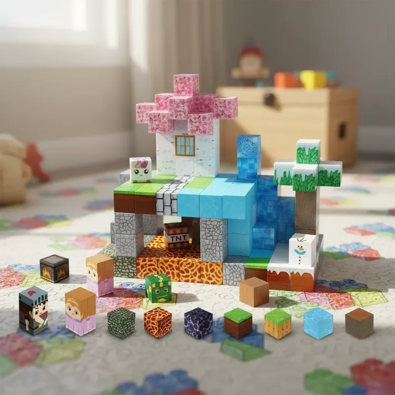 Magma Forest 150-delige magnetische blokken Gratis montage STEM Creatieve bouwset Educatief cadeau Kerstcadeau Kinderen