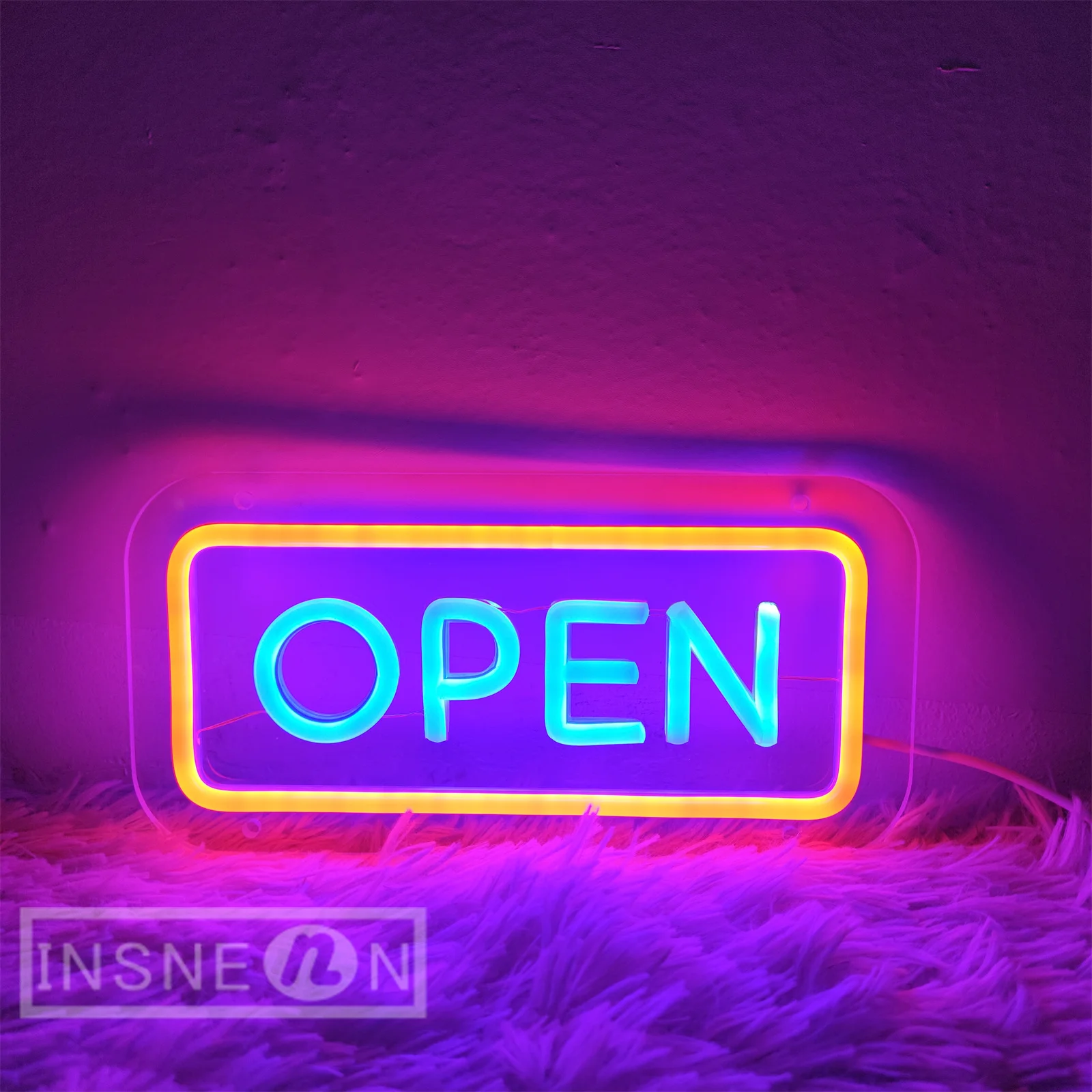 Open Neon Led Teken Winkel Neon Light Shop Open Brief Teken Muur opknopping apertura Borden Room Bruiloft Decoratie Neon Lamp Sign