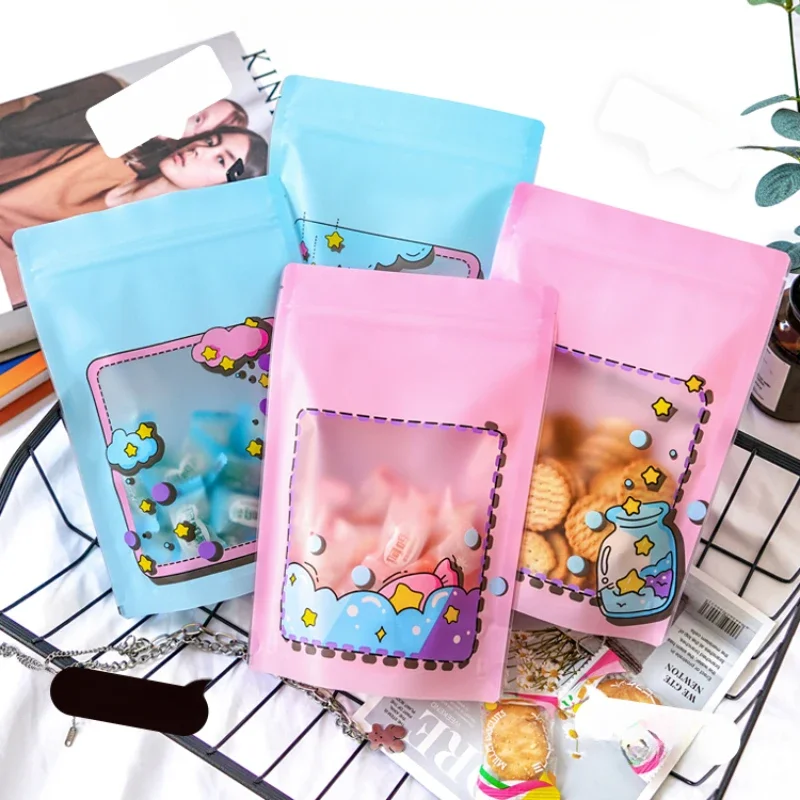 

Multiple Snowflake Pastry Packaging Bag Candy Cookies Snacks Transparent Gift Bags Cute Cartoon Self Sealing Bags Gift Bags