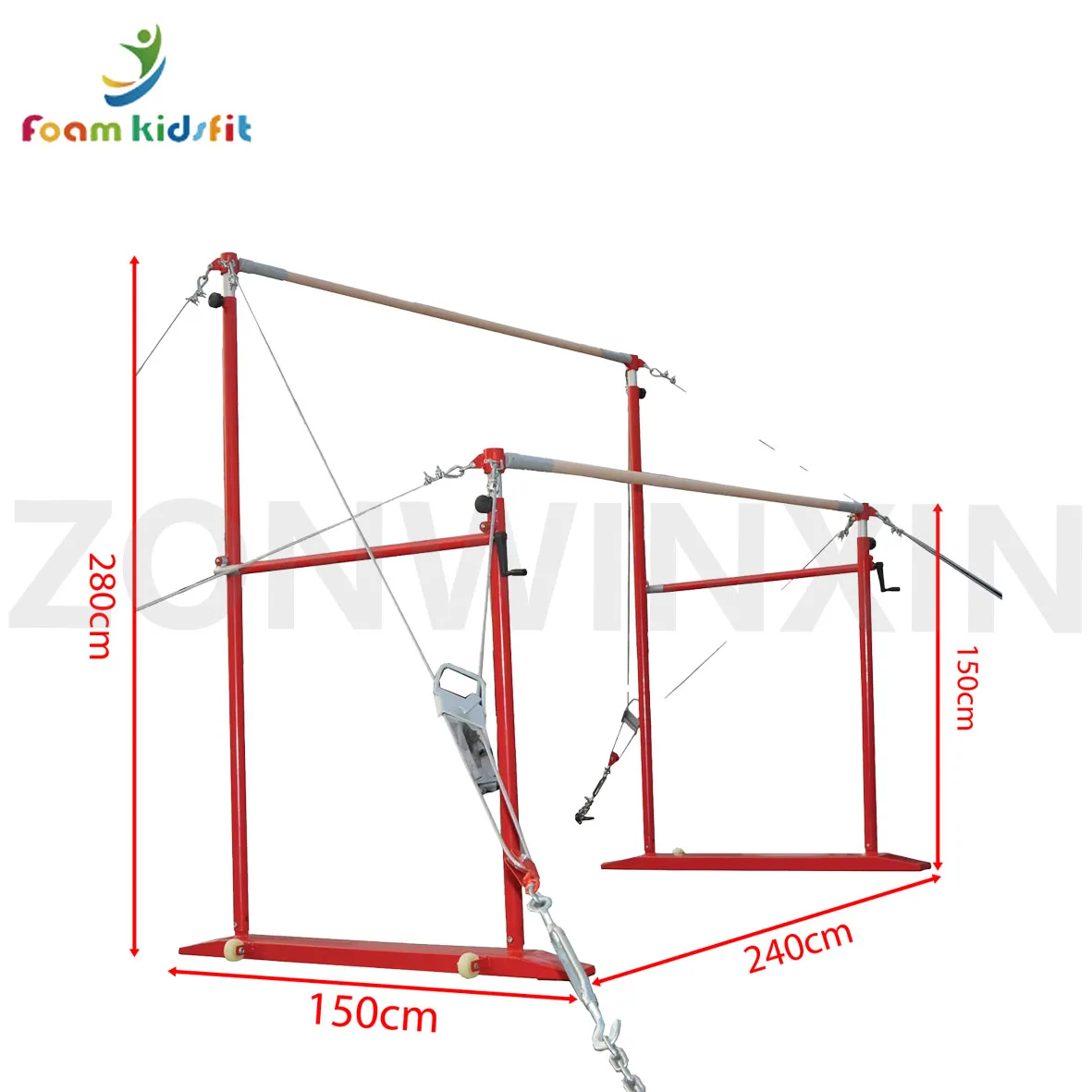 Factory Supply Customized Gymnastics Equipment High Performance Uneven Bars