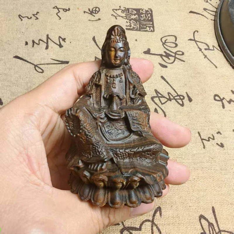 Фото Статуэтка Гуаньинь из литого металла премиум-класса – 7,9 см, изысканная буддийская фигурка богини для домашнего декора в стиле Дзен, алтаря, медитации, фэн-шуй
