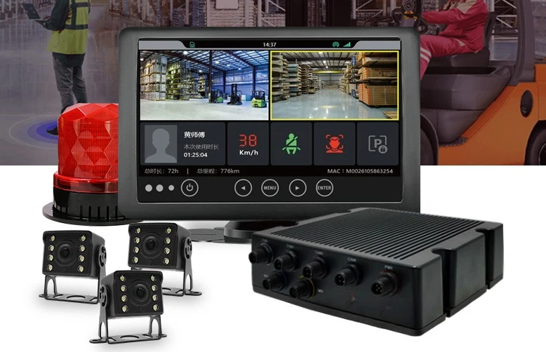 

Система предотвращения столкновений с искусственным интеллектом для вилочного погрузчика, предупреждение о безопасности трактора, устройство сигнализации для мониторинга поведения водителя DMS