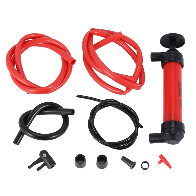 3X Multi-Purpose Siphon Transfer Pump Kit, With Dipstick Tube   Fluid Fuel Extractor Suction Tool For Oil, Liquids & Air