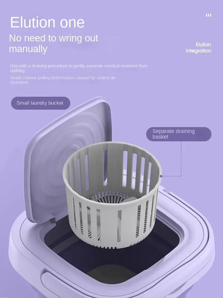 Portable Ultrasonic Washing Machine for Home Travel, Wash Socks and Underwear Quickly and Efficiently