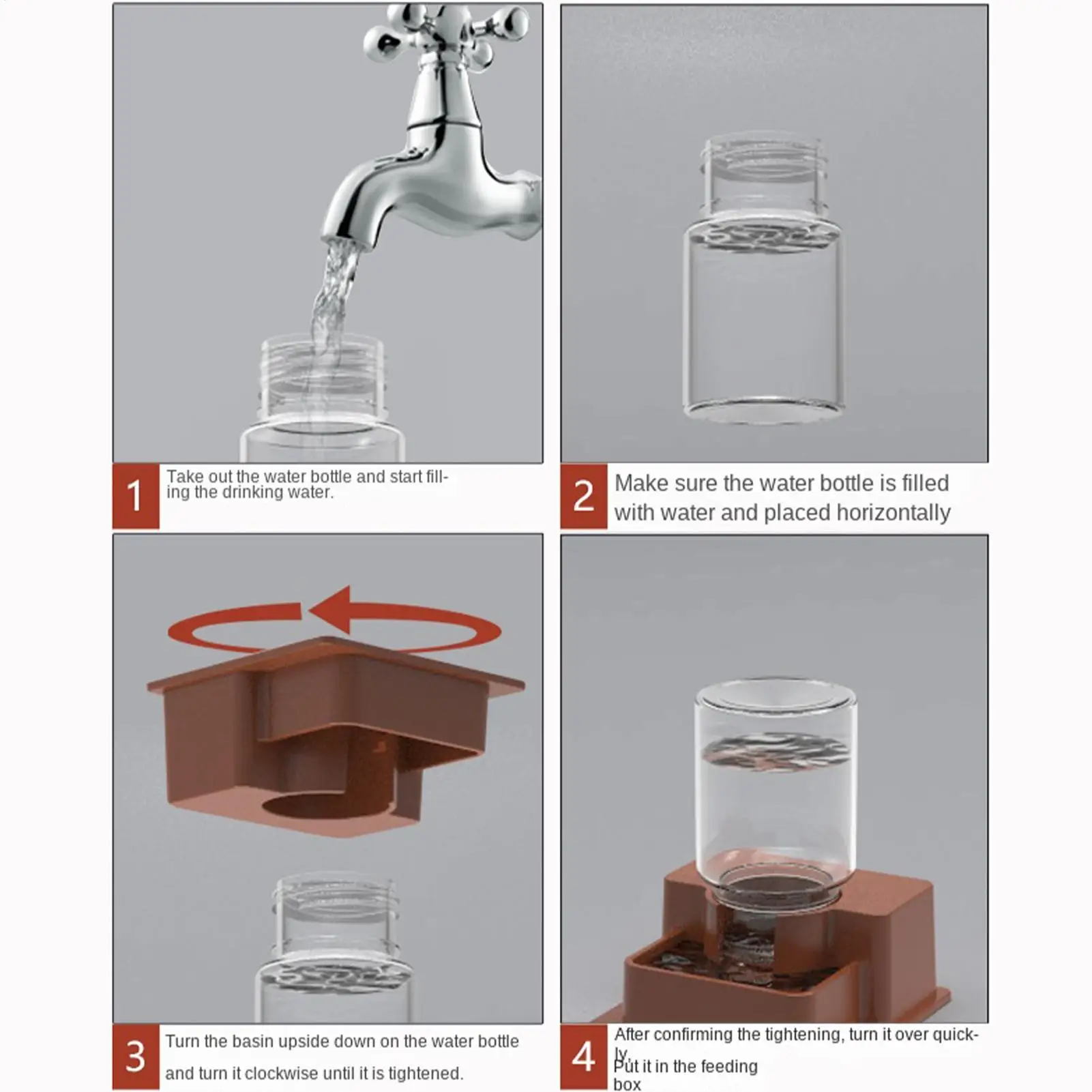 Automatischer Schwerkraft-Wasserspender für Reptilien, abnehmbarer Napf für Eidechsen, Schlangen, Schildkröten, Chamäleons, Geckos, ohne Stromversorgung – Detail 8