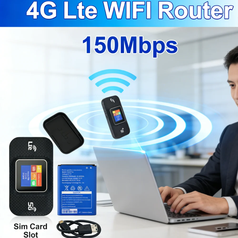 

4G Lte WIFI маршрутизатор Слот для SIM-карты Беспроводной портативный маршрутизатор 3650 мАч Мини-открытая точка доступа Мобильный Wi-Fi-маршрутизатор WIFI Hotpot для автомобиля