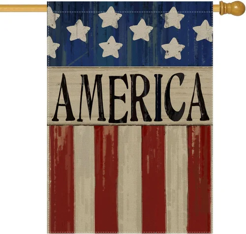4th of July House Flags for Outdoor, Patriotic Flag Large Yard Flag,Seasonal ... 313030630681 ZZY