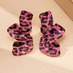 Stud Earrings For Women Printed Leopard Print Symmetrical Elegant Temperament Metal Ear Accessories Fashion Jewelry BE544