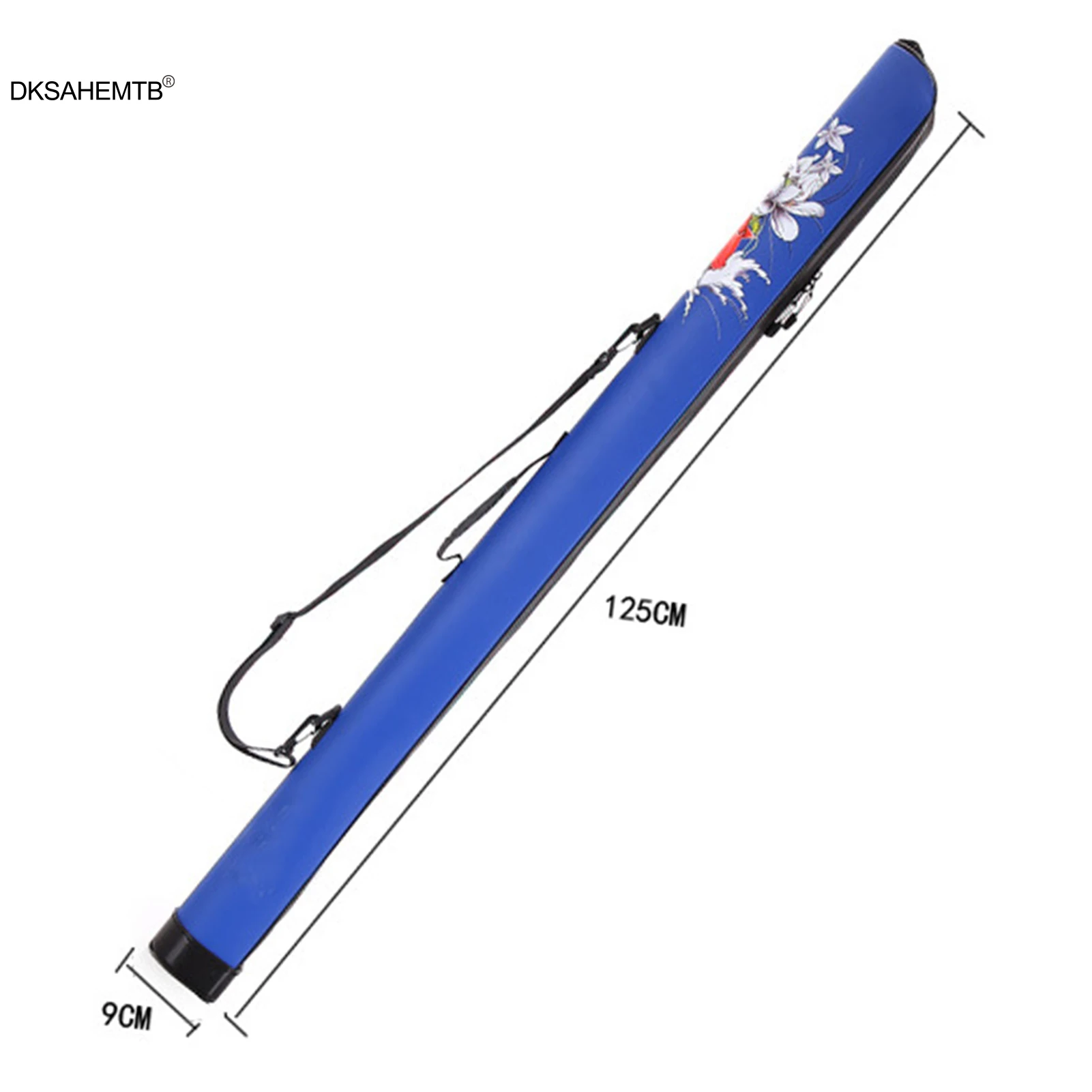 هارد شل 1.25 متر حقيبة الصيد المحمولة الصيد رود حقيبة التخزين مع اتجاهين سستة مناسبة لقضبان الصيد في الطوافات البحرية