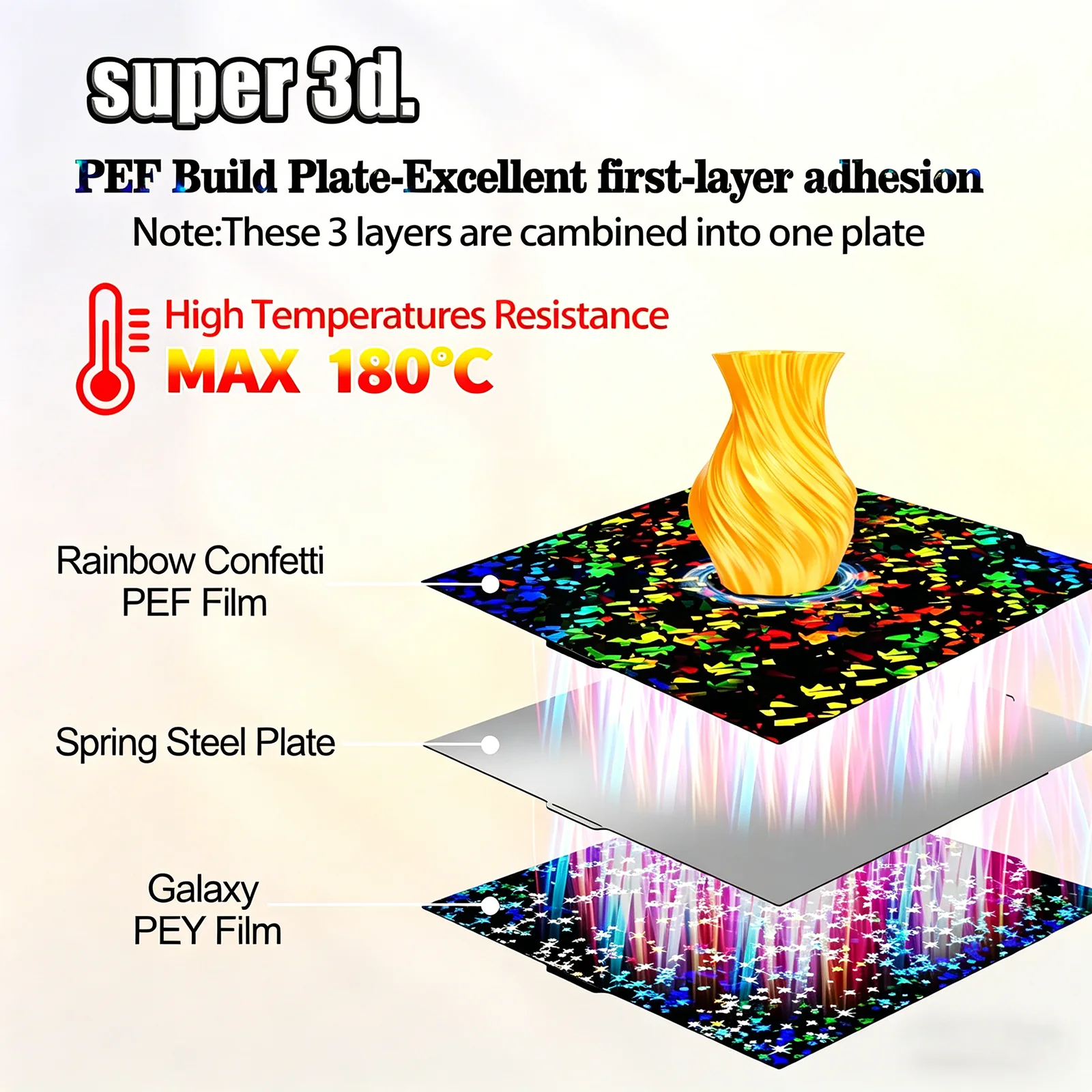 

Пластина для 3D-принтера PEO/PEF, 260x271 мм, аксессуар для Elegoo Centauri Carbon, двусторонняя карбоновая пластина для печати