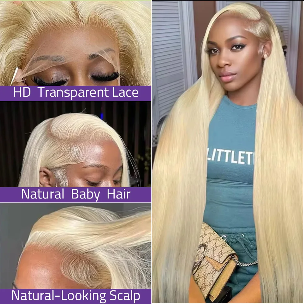 36 بوصة 613 شقراء 13x6 Hd الدانتيل الشفاف الجبهة البرازيلي الشعر البشري 13x4 العظام مستقيم الدانتيل الباروكة الأمامية للنساء 200 الكثافة