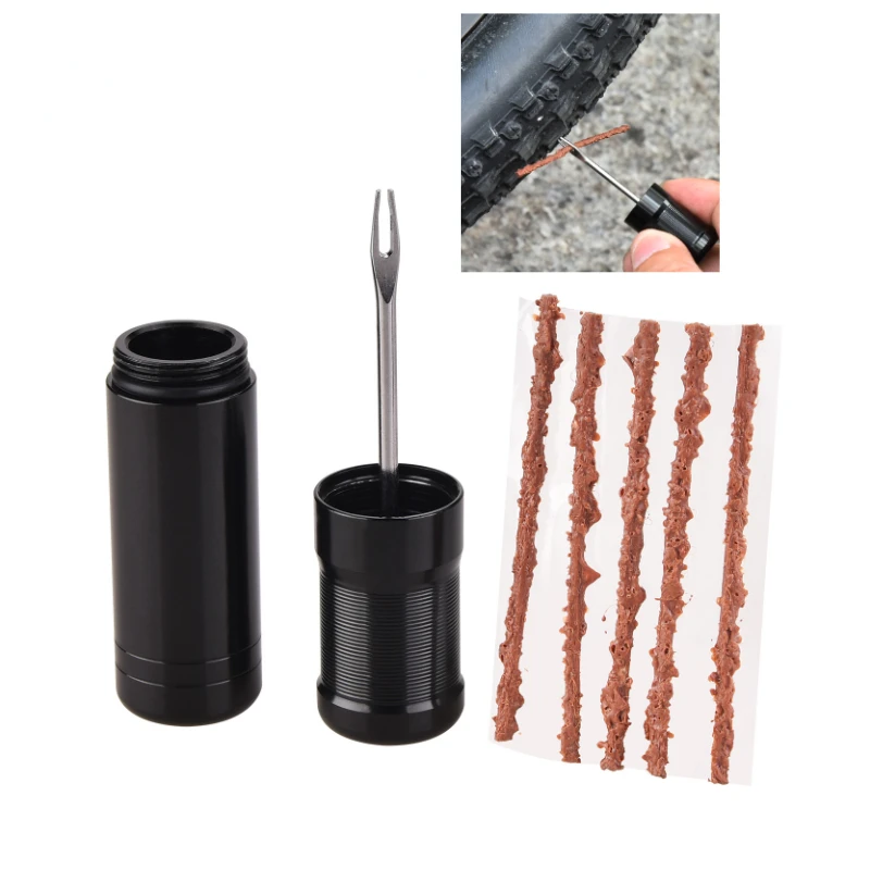 Fiets Tubeless Band Reparatie Tool Set Fiets Band Lek Rubber Bacon Strips En Inbrengen Gereedschap Dringende Lijm Gratis Reparatie Bandenset