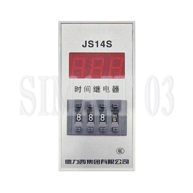 JS14S 3-Bit Digital Display Time Relay, 0.01S-999H Timing Range AC220V/380V DC24V