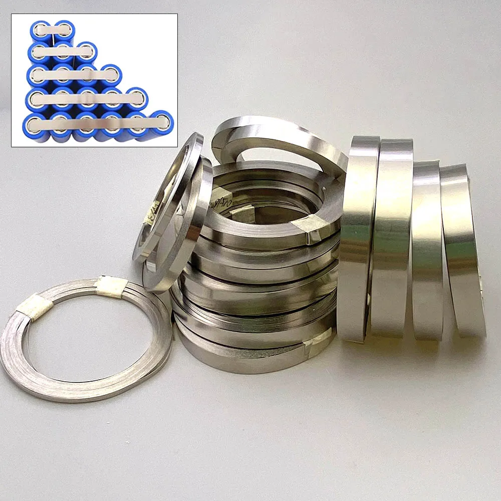 10M 0.1/0.15mm 0.2mm 18650 Li-Battery Nickel Plate Tape Nickel Plated Steel Belt Strip for Spot Welding Machine Battery Welders
