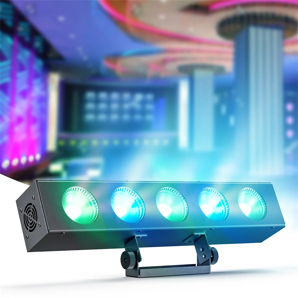 Stage 5x12W RGBW Beam Disco Light Nightclub Wall Washer Light Decorative Matrix Lamp DJ Light for Wedding Party Outdoor