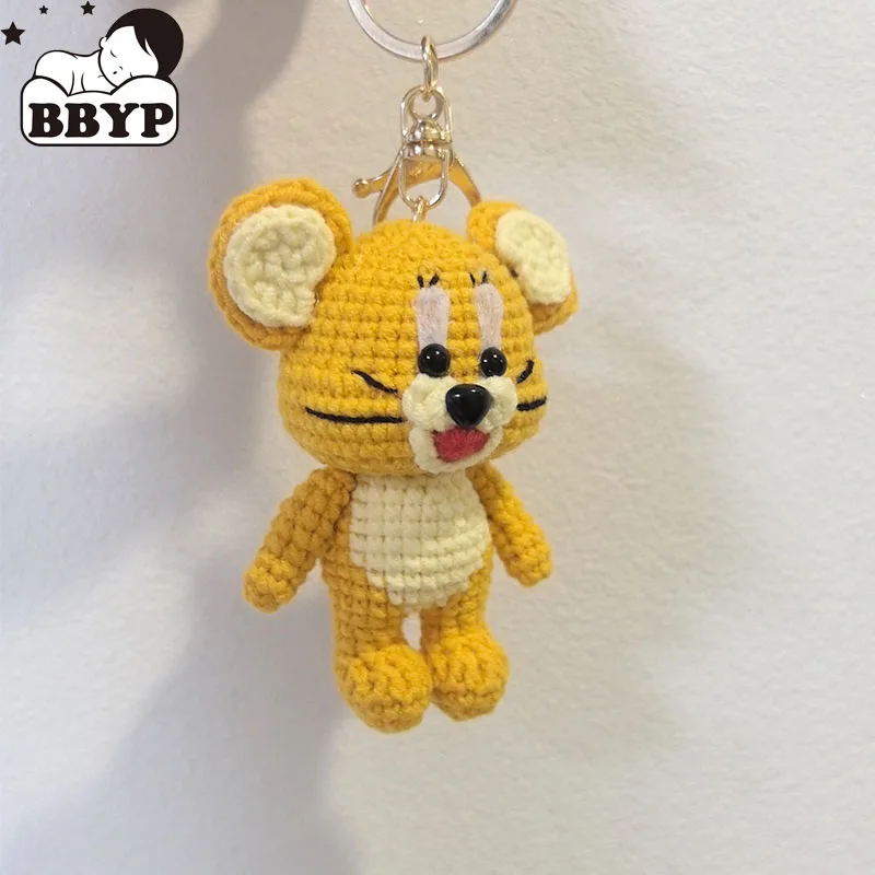 

Cute Charm Key chains mouse pendant Knitted Car Keyring Lovely Backpack Handbag Pendant Couple Keyholder