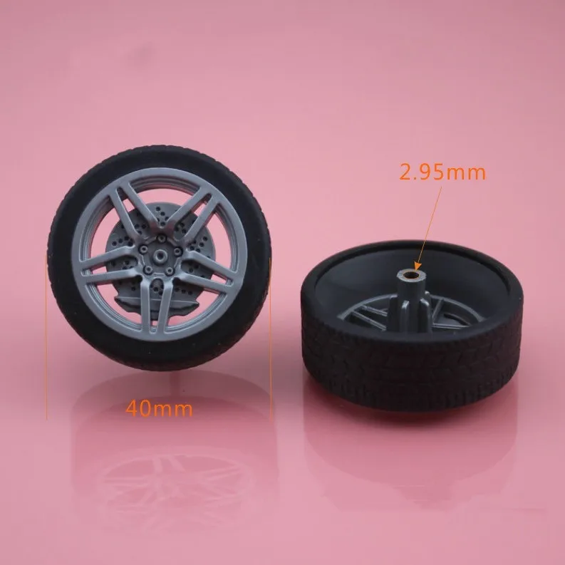 Diameter 40MM rubber coated wheel rubber tire technology building block parts DIY model toy parts