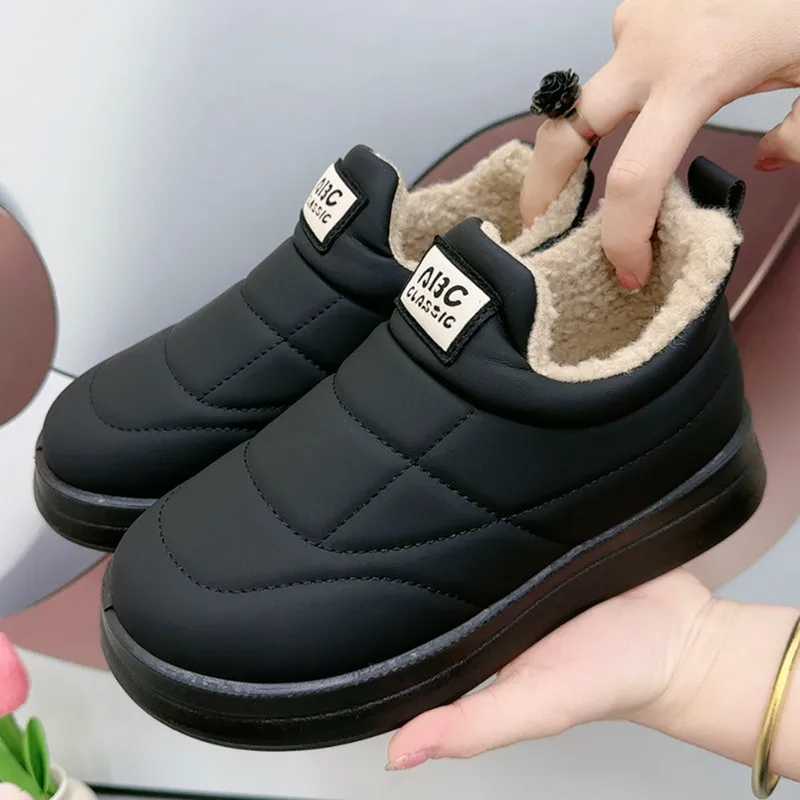 

Women's Winter Thickened Fleece Lined Snow Boots Soft Bottom Anti-slip Bread Boot Warm Waterproof Cold Resistant Beijing Cott...