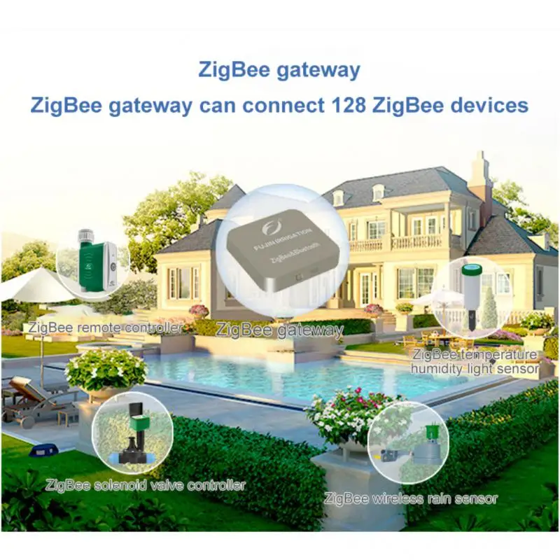 Imagem -03 - Tuya Zigbee Jardim Rega Temporizador Inteligente Sistema de Irrigação por Gotejamento Gravador de Fluxo de Água Embutido Controlador de Água Smartlife