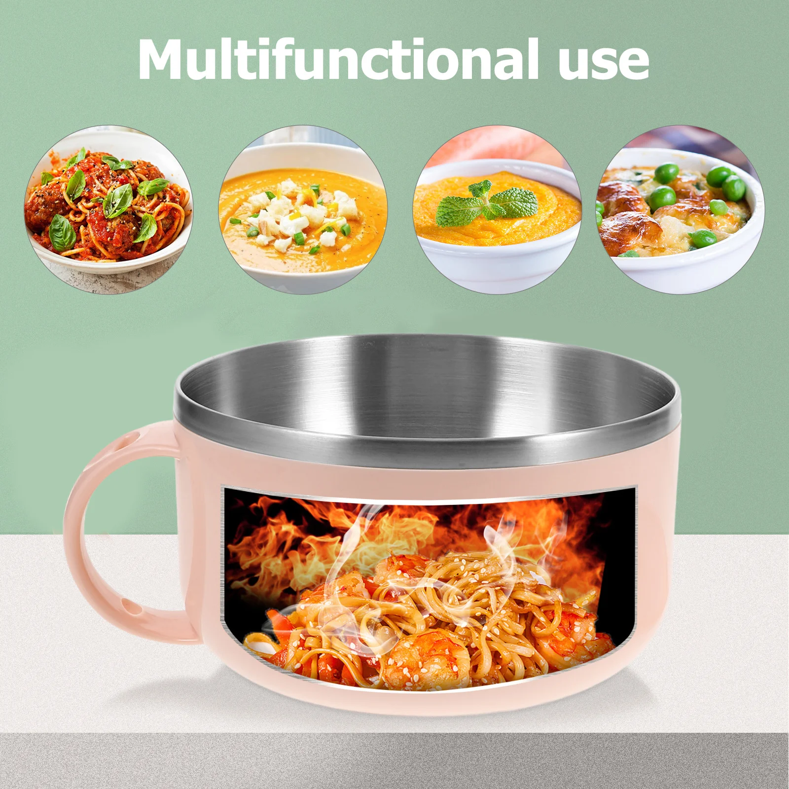 

1000Ml Medical Stone Bowl Detachable Liner Easy Clean Soup Noodle Food Container Home Restaurant Use Kitchen Dining Bowl