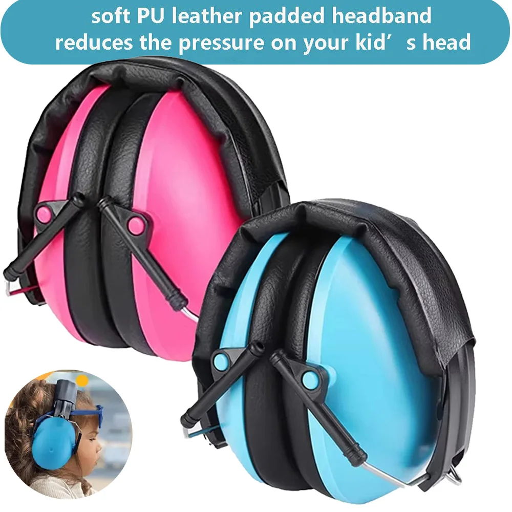 YHKEMA Foldable Noise-Proof Earmuffs for Children Safety Hearing Ear Muffs for Children Sleep Noise-Proof Earmuffs