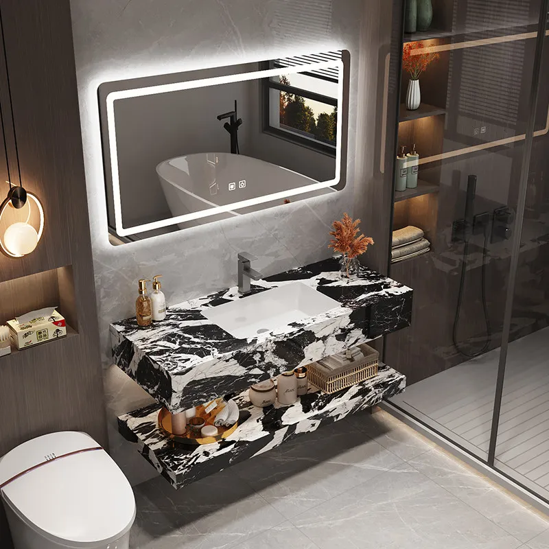 

Slate bathroom cabinet, ceramic under-counter basin combination washbasin, washbasin washbasin