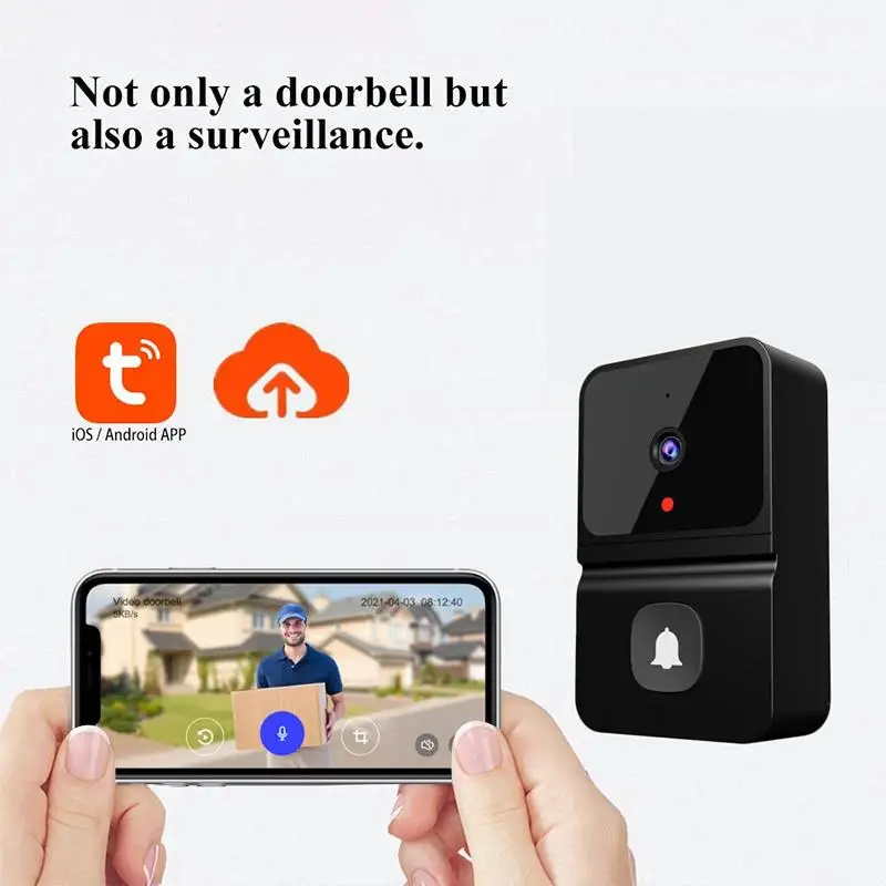 Z30 Smart Visual Doorbell Two-way Intercom Infrared Night Vision Remote Monitoring Security System Wifi Video Door Bell