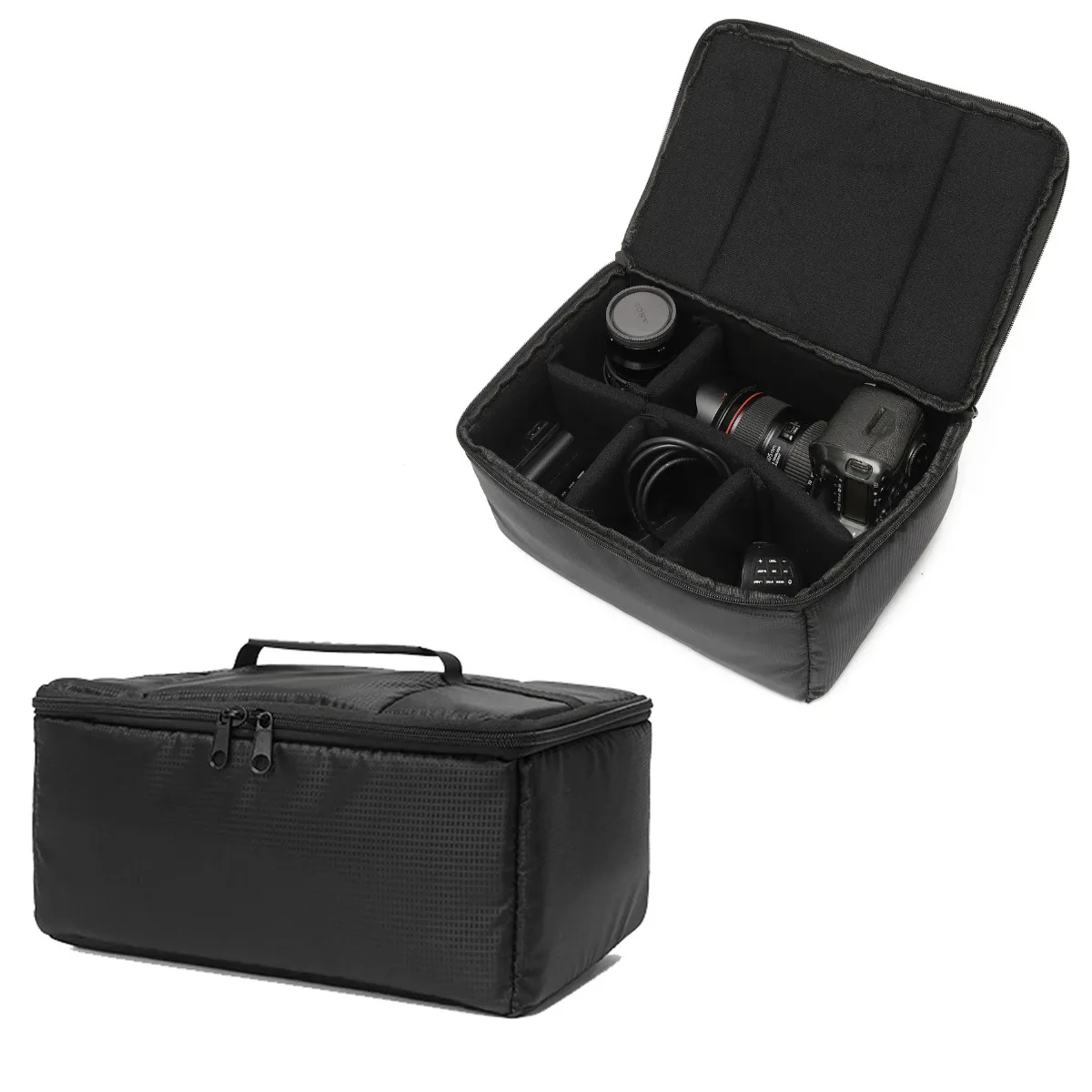 防水カメラバッグ挿入写真オーガナイザーパーティションディバイダー保護ケース Y04 キヤノンニコンソニーデジタル一眼レフレンズ