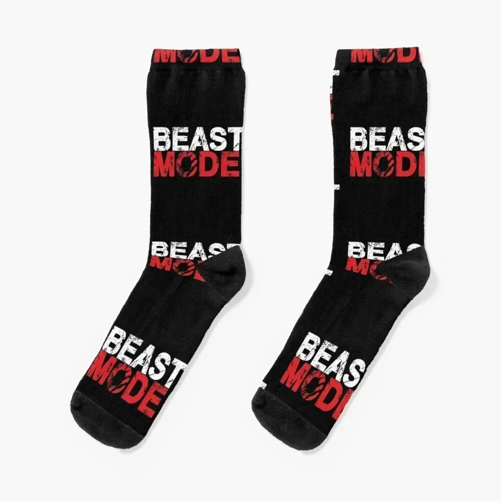 

Beast Mode - Gym Phrase Socks basketball Stockings man hip hop Luxury Woman Socks Men's