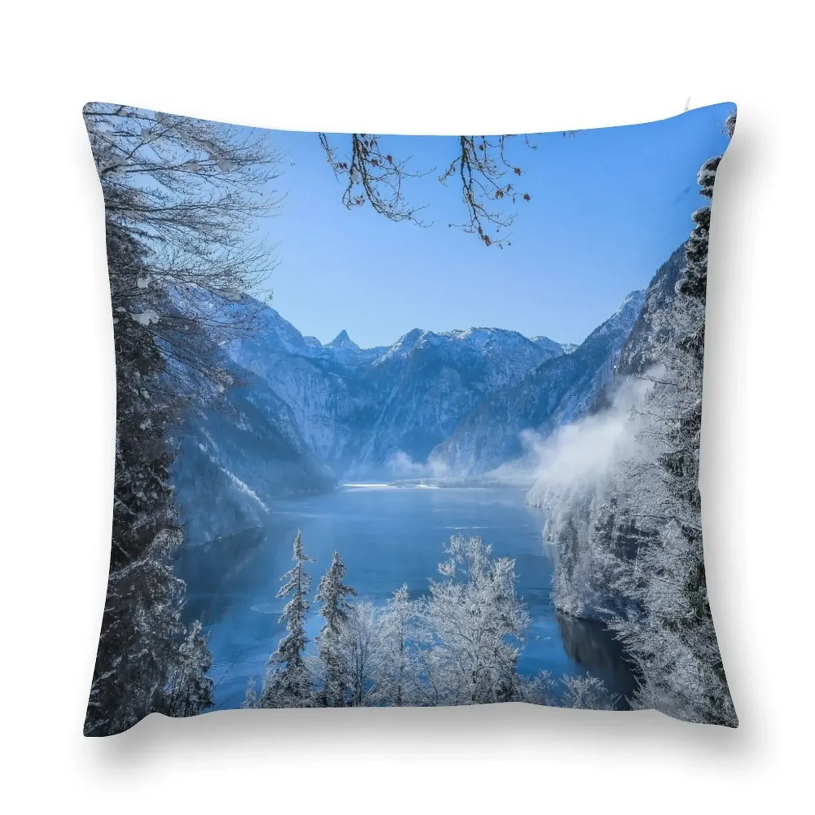 

Icy Winter Mountain Throw Pillow Christmas Pillow Cases Sofa Covers For Living Room pillow