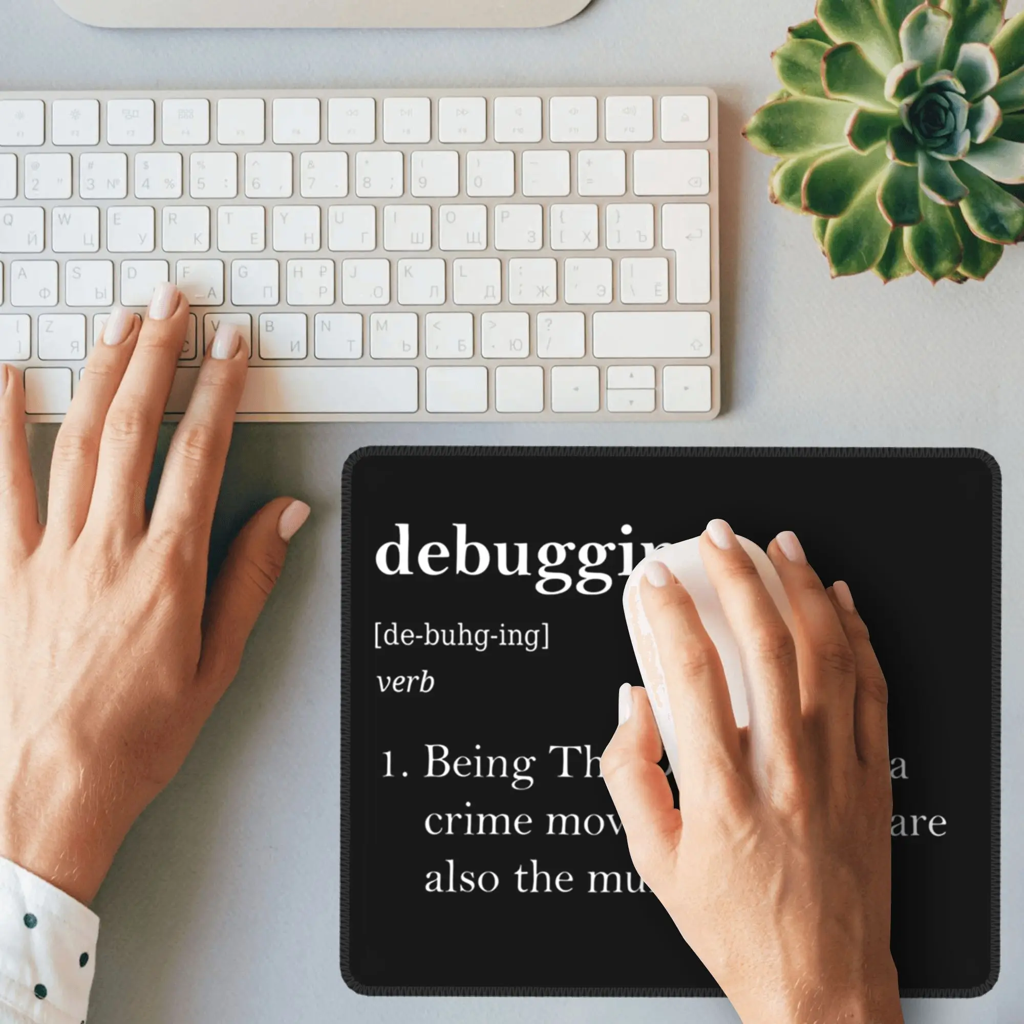 디버깅 마우스 패드의 정의 컴퓨터 키보드 마우스 매트 게이머 PC 노트북 책상 매트 사무용품 테이블 매트