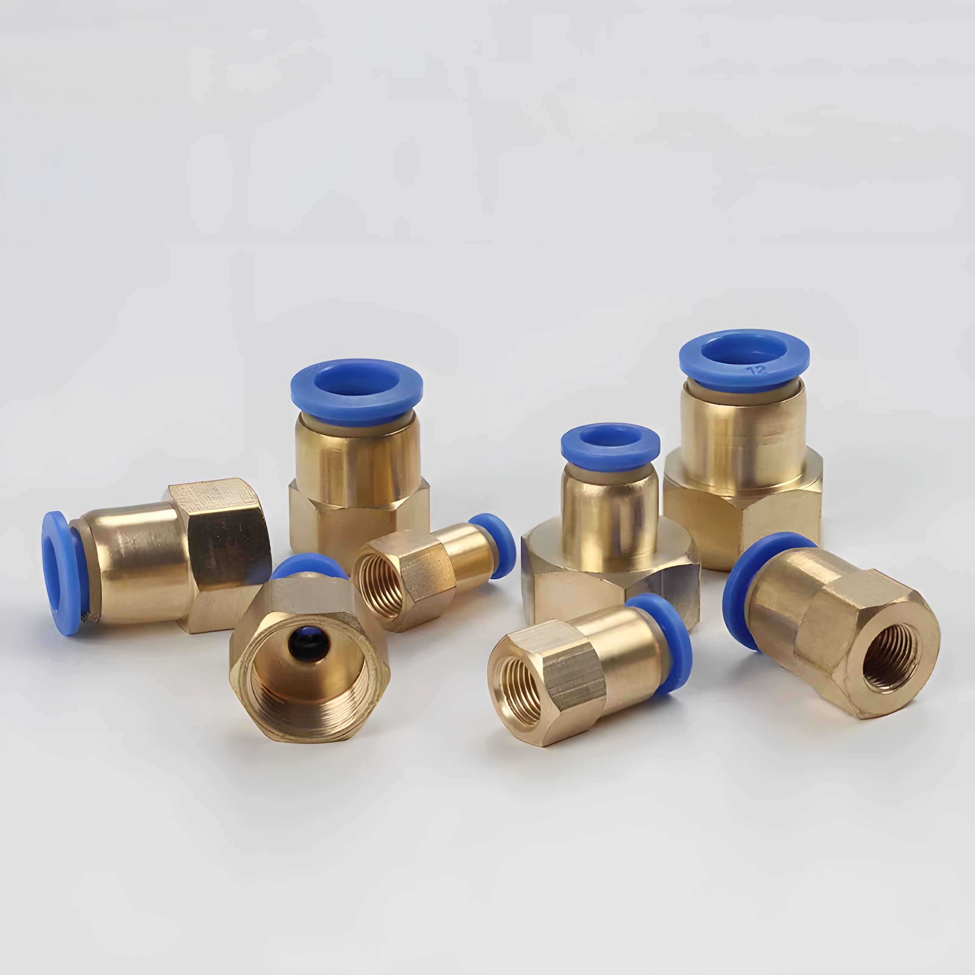 PC/PCF/SL/PB/PL/PX Pneumatische Air Connector Fitting 10/12/14/16mm Draad M5 3/4 "1 2-weg Slangkoppelingen Pijp Snelkoppelingen