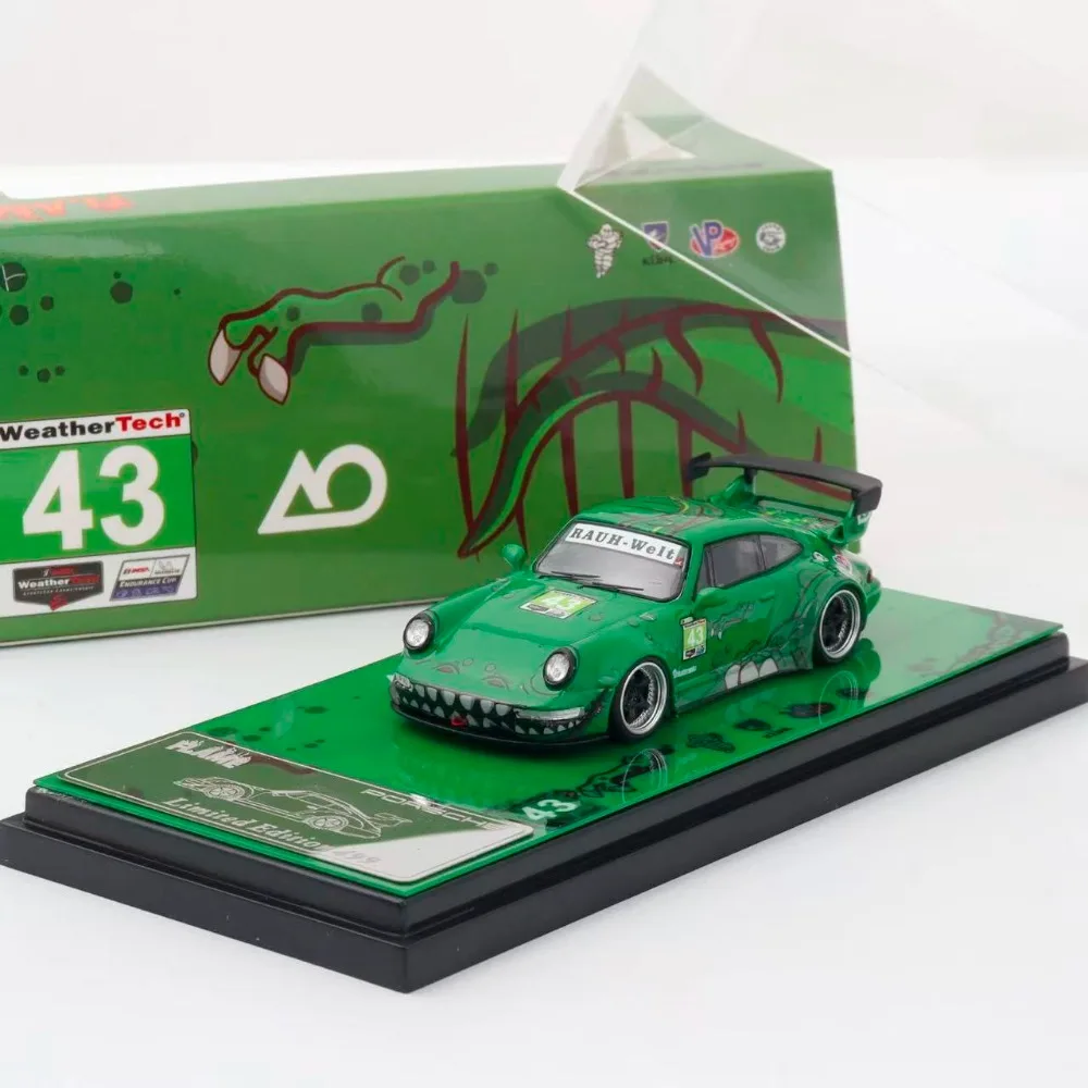 Flame 1:64 Porsche RWB 993 964 Rexy Roxy AO Racing Alloy Premium Diecast Car Model Vehicle Collectible
