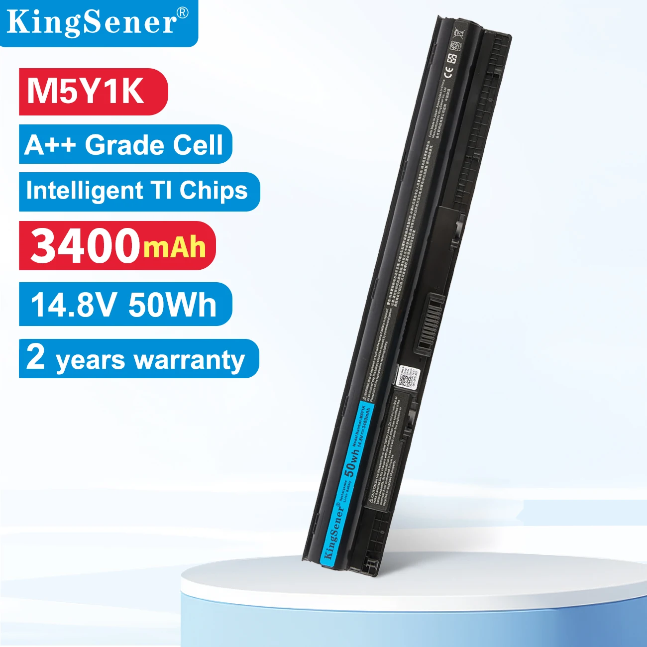 Kingsener-bateria para Dell Inspiron M5y1k 14.8v 3400mah 3565 3576 3476 3567 5758 5759 5555 para Dell Vostro 3558 3568 3578 3478