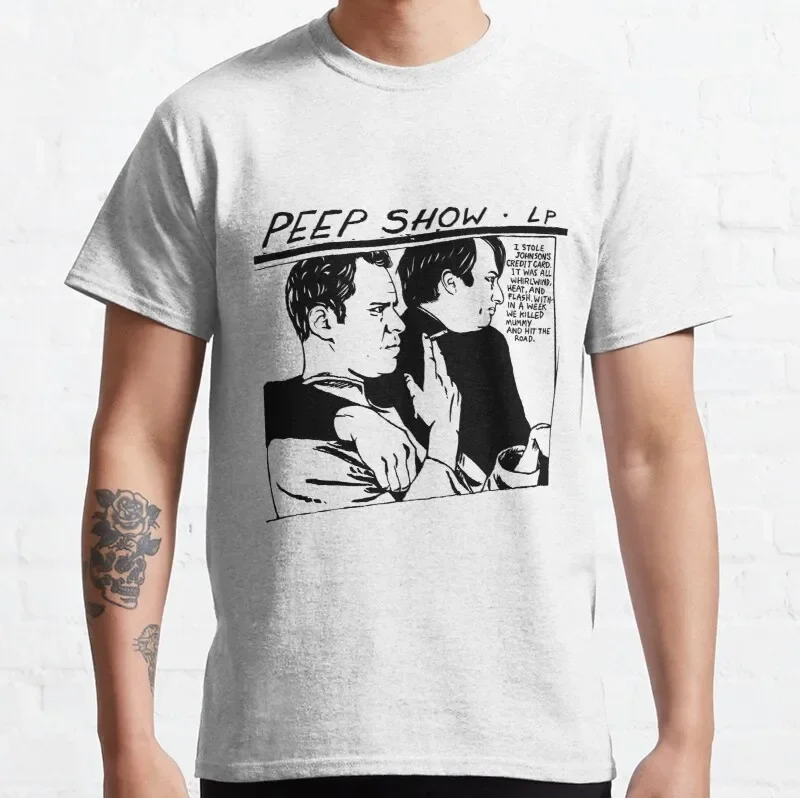 New Peep Show / Original Sonic.. Youth Goo Parody Classic T-Shirt Cotton Tee Shirt S-3Xl bowling shirt Custom aldult Teen unisex